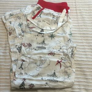 Victoria’s Secret Christmas‎ shopping themed pajama pants drawstring pockets SzM